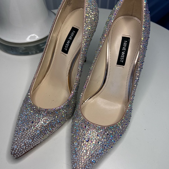 Nine West women’s glamorous silver style shoes size 6 - Picture 5 of 15